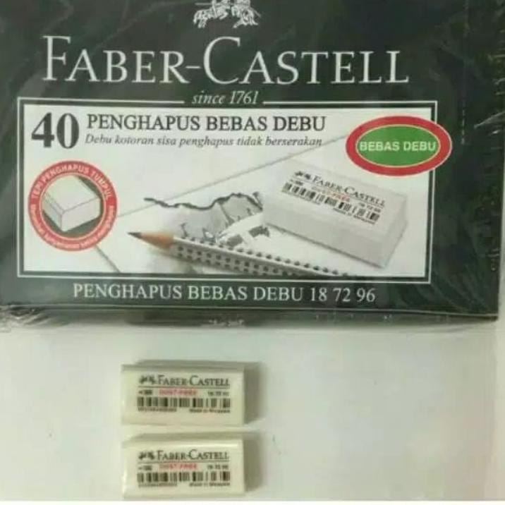 

LANGSUNG ATC.. [1 pak] penghapus eraser FABER CASTELL kecil putih isi 40 pcs