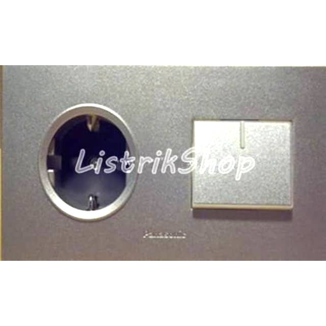 Stop Kontak + Saklar Engkel Panasonic Style Silver