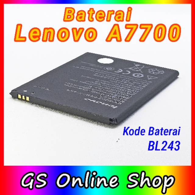 Baterai Lenovo A7700 Bl243 Batre A 7700 Batere Bl 243 Shopee Indonesia
