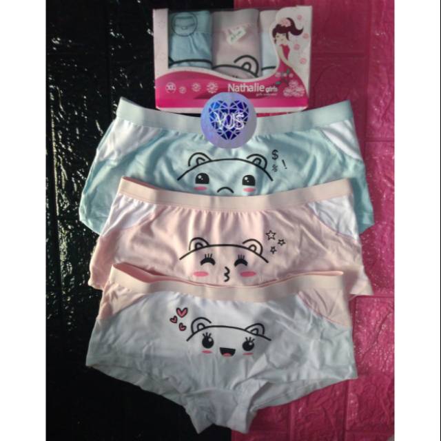 3pcs Celana Dalam Anak dan Remaja Nathalie Girl 3191 3pcs Celana Dalam Anak dan Remaja Nathalie Girl 3191
