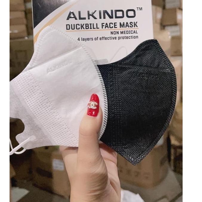 [Art. GQ868G] Masker Duckbill Alkindo 4ply  EMBOS ALKINDO/TULISAN ALKINDO DI MASKER 1 box isi 50pcs 