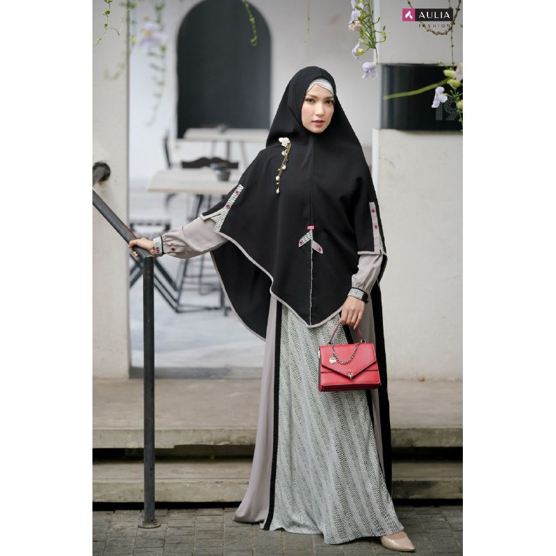 SET GAMIS SULTAN 9 SILVER JETBLACK || SET GAMIS BY AULIA FASHION
