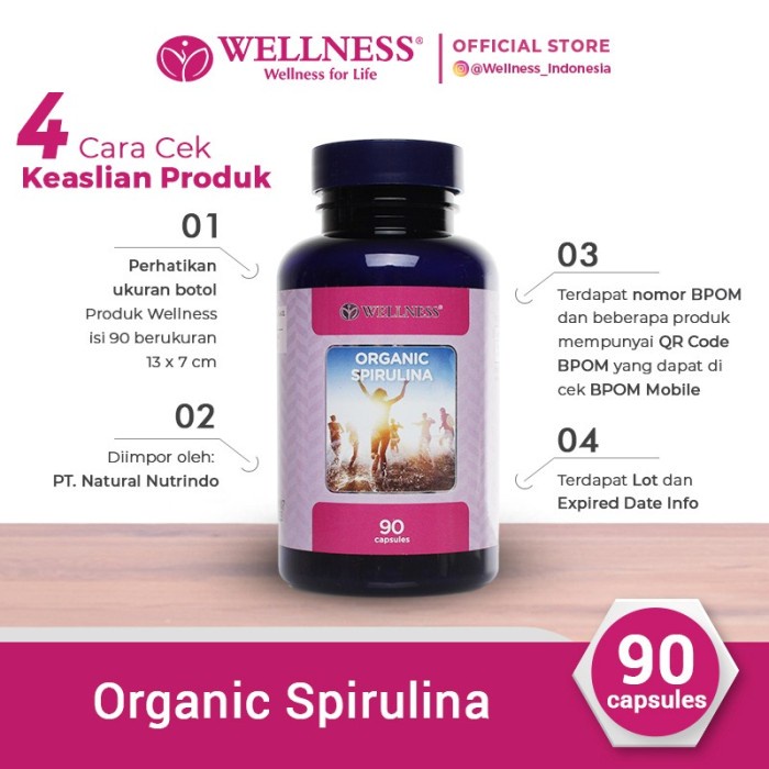 Wellnes Organic Spirulina 90 Tablets