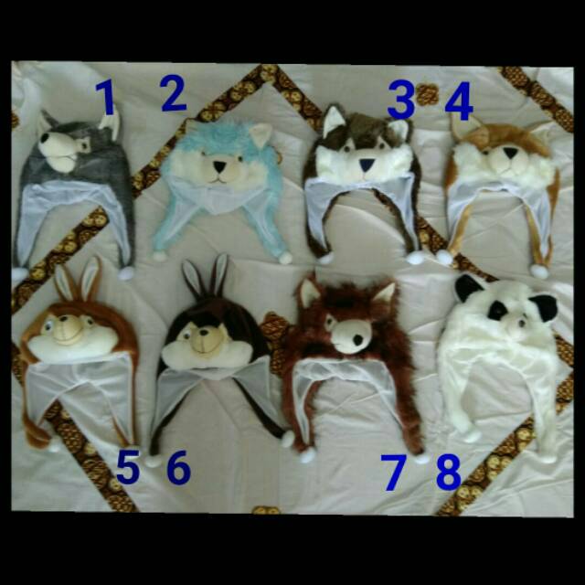 Ready Animal Hat Dewasa Bulu Kepala Binatang Hewan Kostum Panda