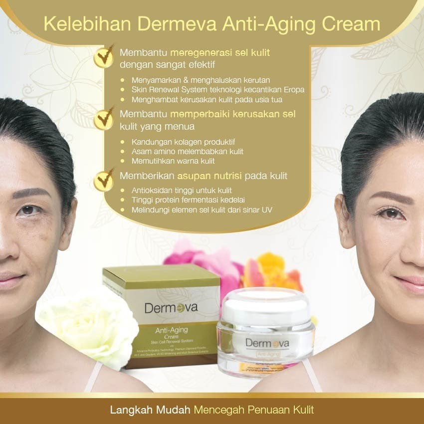 DERMEVA ANTI AGING CREAM ORIGINAL BPOM