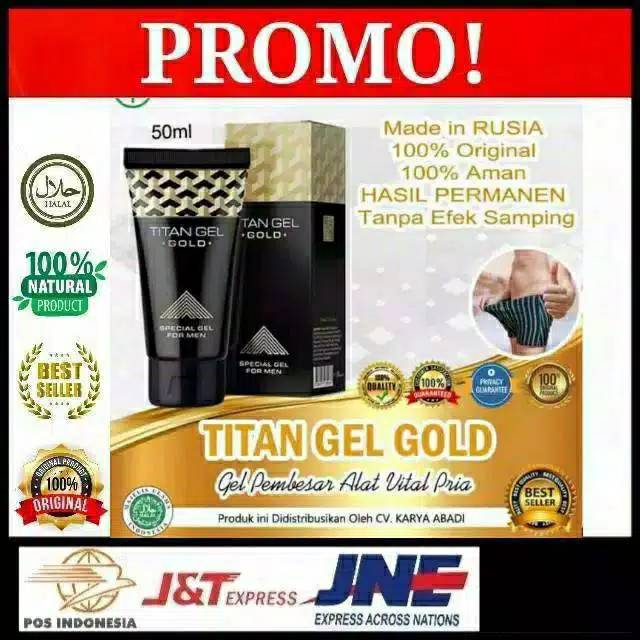 Titan Gel Gold Asli Original Pembesar Rusia Paling Ampuh ...