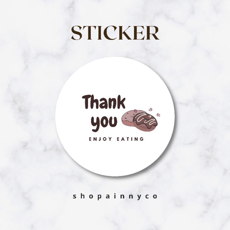 

STICKER THANK YOU AESTHETIC DONUT