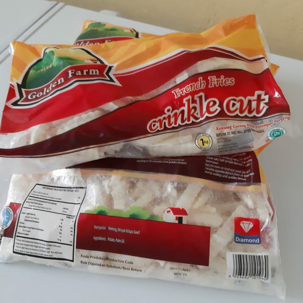 

golden farm crinkle cut 1 kg