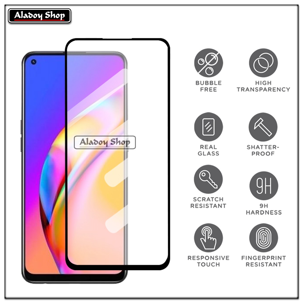 Case OPPO RENO 5F Armor Fushion Transparent Casing + Tempered Glass Full Layar dan Skin Carbon