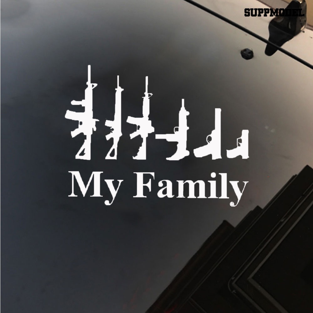 Sticker Decal Reflektor Dekorasi Bodykaca Jendela Mobil Motif Gambar Senapantulisan My Family