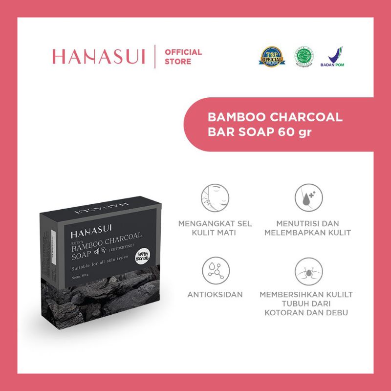 CS1- Hanasui Bamboo Charcoal Bar Soap 60gr