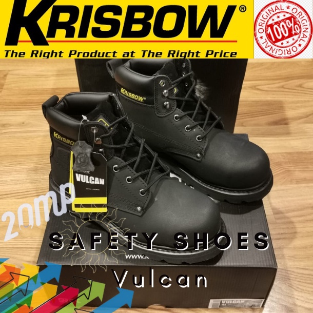 Sepatu Safety Sepatu Pengaman Vulcan Black Hitam Original Krisbow