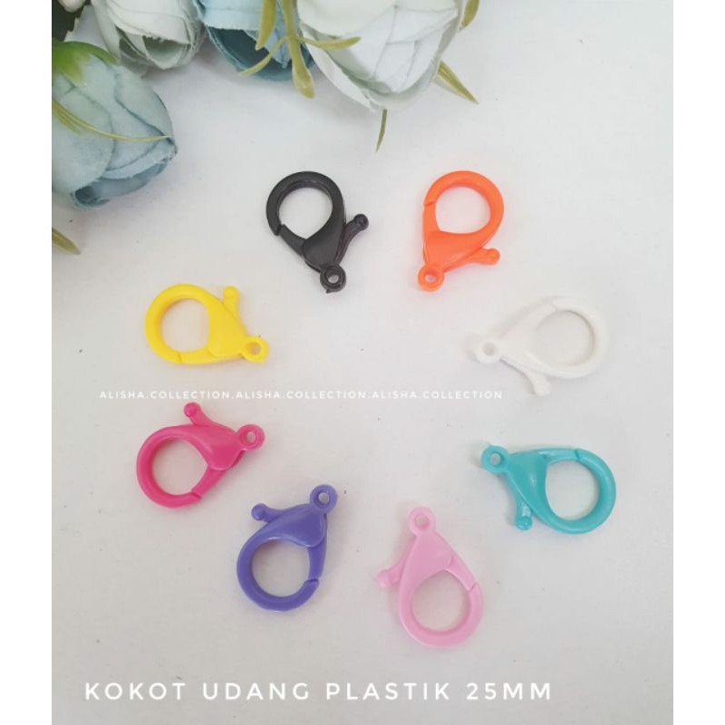 Kokot Udang Plastik 25mm Lobster Claps Plastik Keychain Gantungan Kunci