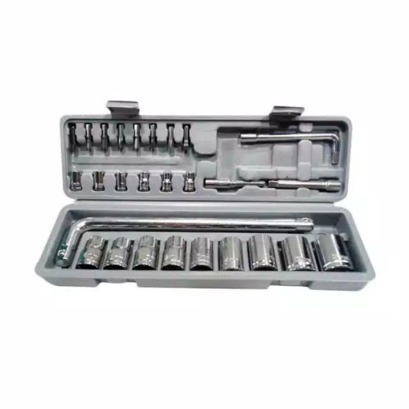 Kenmaster  , 27 PCS  ,  Kunci Sock Set  ,  Socket Wrench Set Kunci Sok