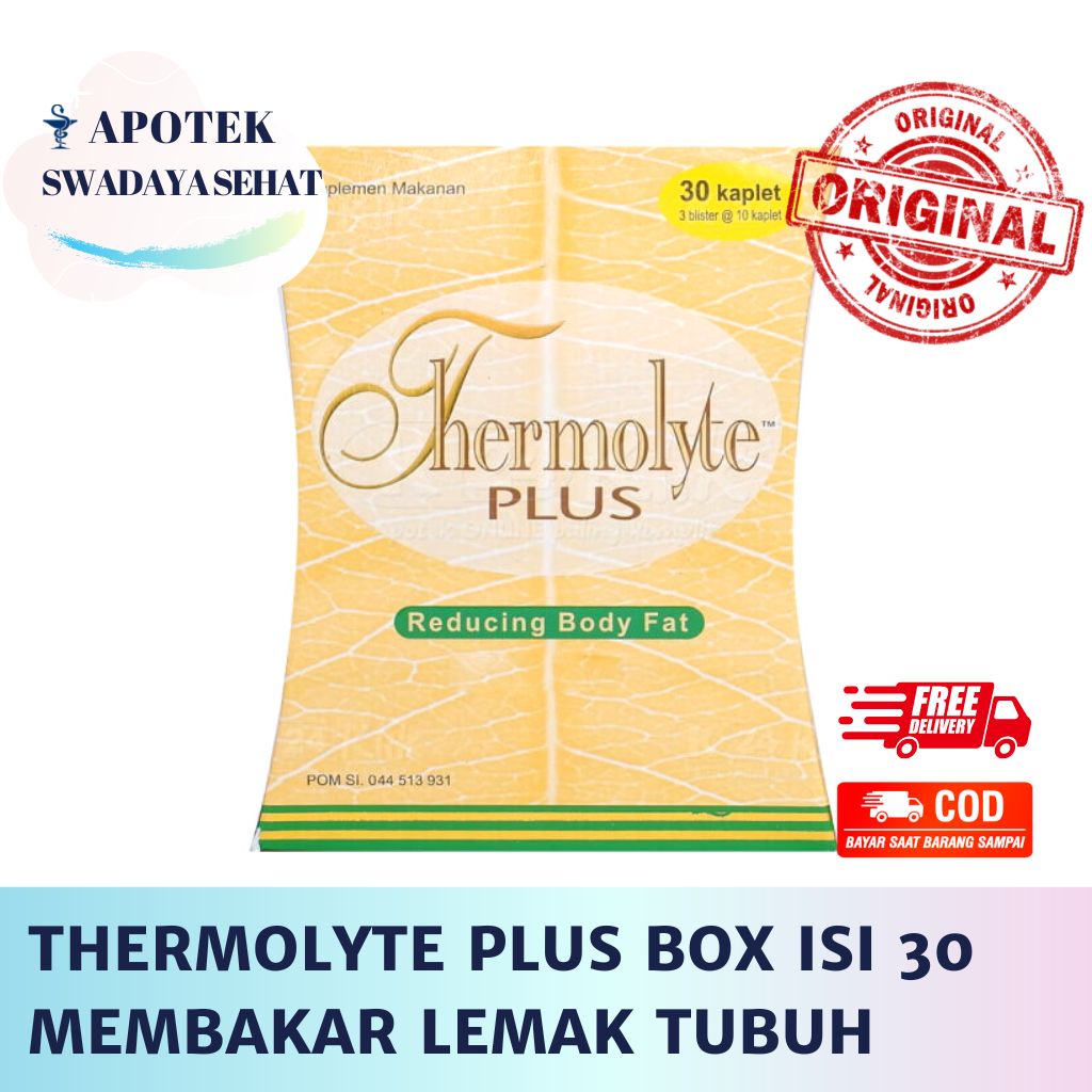 THERMOLYTE PLUS BOX Isi 30 Tablet Ecer - Membakar Lemak Tubuh Ecer Strip Pelangsing Obesitas Kurus Strip 10 Tablet