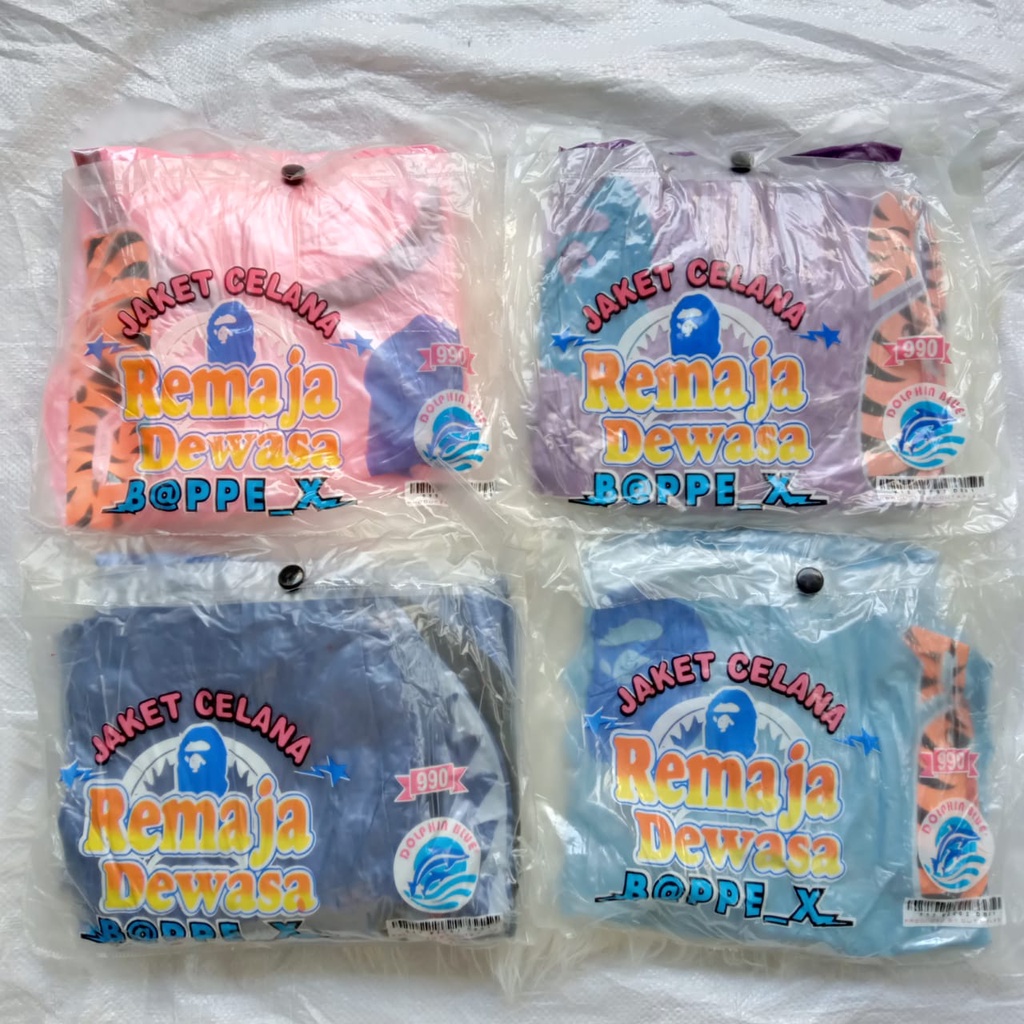 Jas Hujan Dolphin 990 Remaja Dewasa/Mantel Hujan Dolphin 990 Remaja/Raincoat Rain Coat Dolphin 990 Remaja/Jas Hujan Jaket Celana Remaja Dewasa Bappe_X Dolphin Blue 990/Setelan Jas hujan Anak Remaja Dewasa Baju Jaket Celana/Jas Hujan Murah