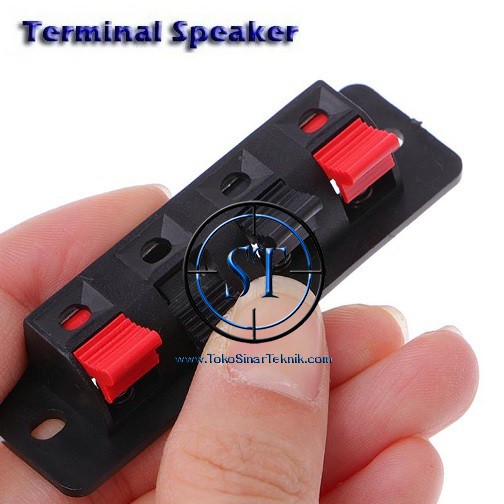 Terminal Speaker 4 Pin Besar Jepit 4 Kaki Box Spiker 4pin Input Audio Merah Hitam  BA-79
