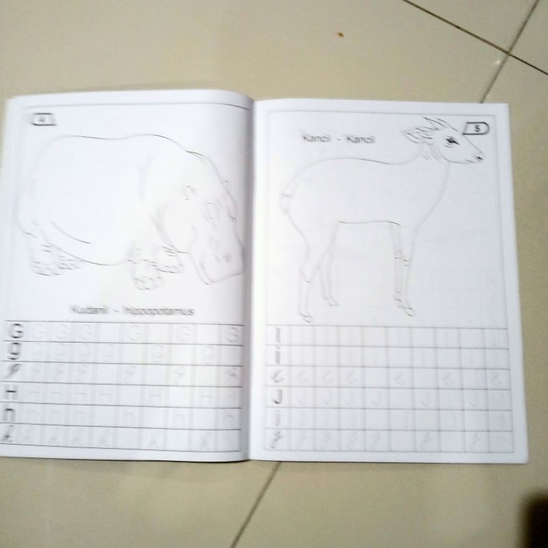 buku paket isi 5 buku, buku newarnai binatang untuk anak(21×30cm)