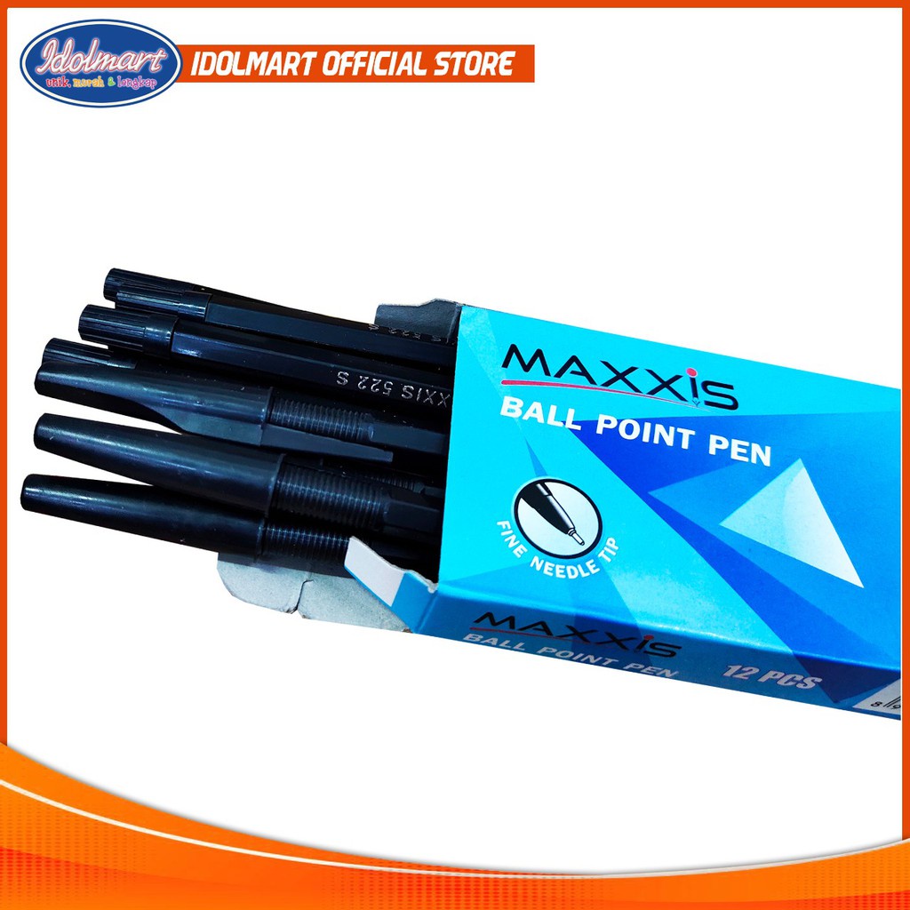 IDOLAKU Pen Maxxis Bolpoin Murah 12pcs