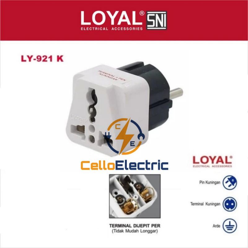 Over Steker Loyal LY 921K / Steker Serbaguna Onepro / Steker Listrik Loyal