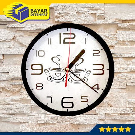 Jam Dinding Tempel KOPI 2023 Wall Clock Karakter Murah Karakter Dingding Souvenir Hiasan Tembok