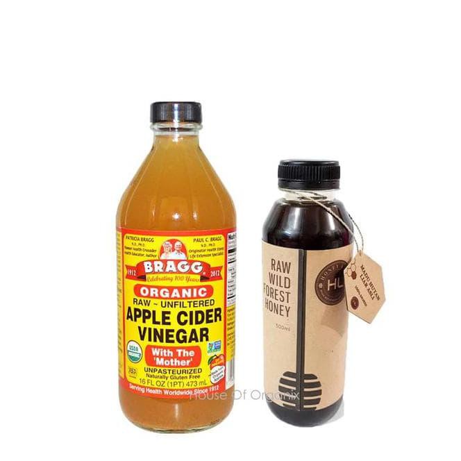 

Bragg Apple Cider Vinegar 473 Ml + Honey Life Raw Wild Forest - 500 Ml Studio.Abrarr