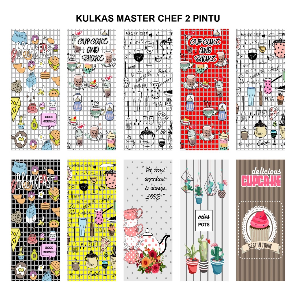 STICKER KULKAS 1 PINTU DAN 2 PINTU MASTERCHEF