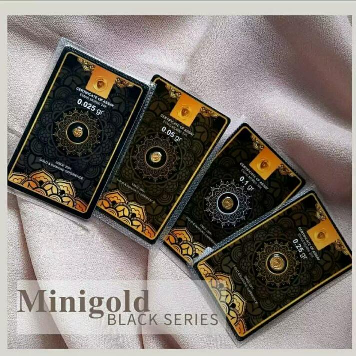 Minigold Black Series 0,025 I cocok untuk  kado Unik wisuda I Kado pernikahan I Kado Ulang tahun