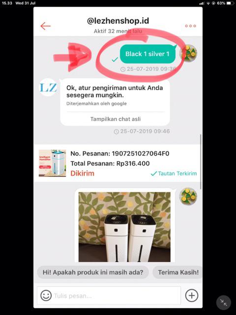 1000ml Humidifier Diffuser Air Purifier Usb Atomizer Ultrasonik Kapasitas Penjernih Udara Aroma