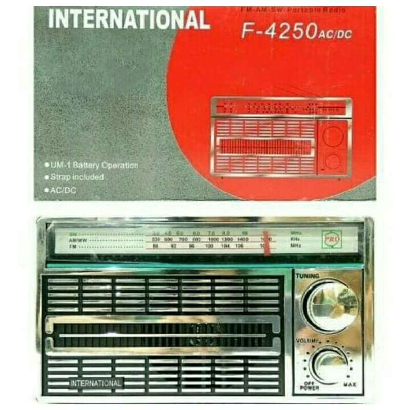 Cod Radio Jadul Internasional F-1211 Model Big Sound//Radio Portable AM FM