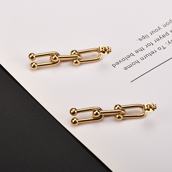 Earring / Anting Titanium Wanita Gold Lapis Emas 18K - Pamela Earring