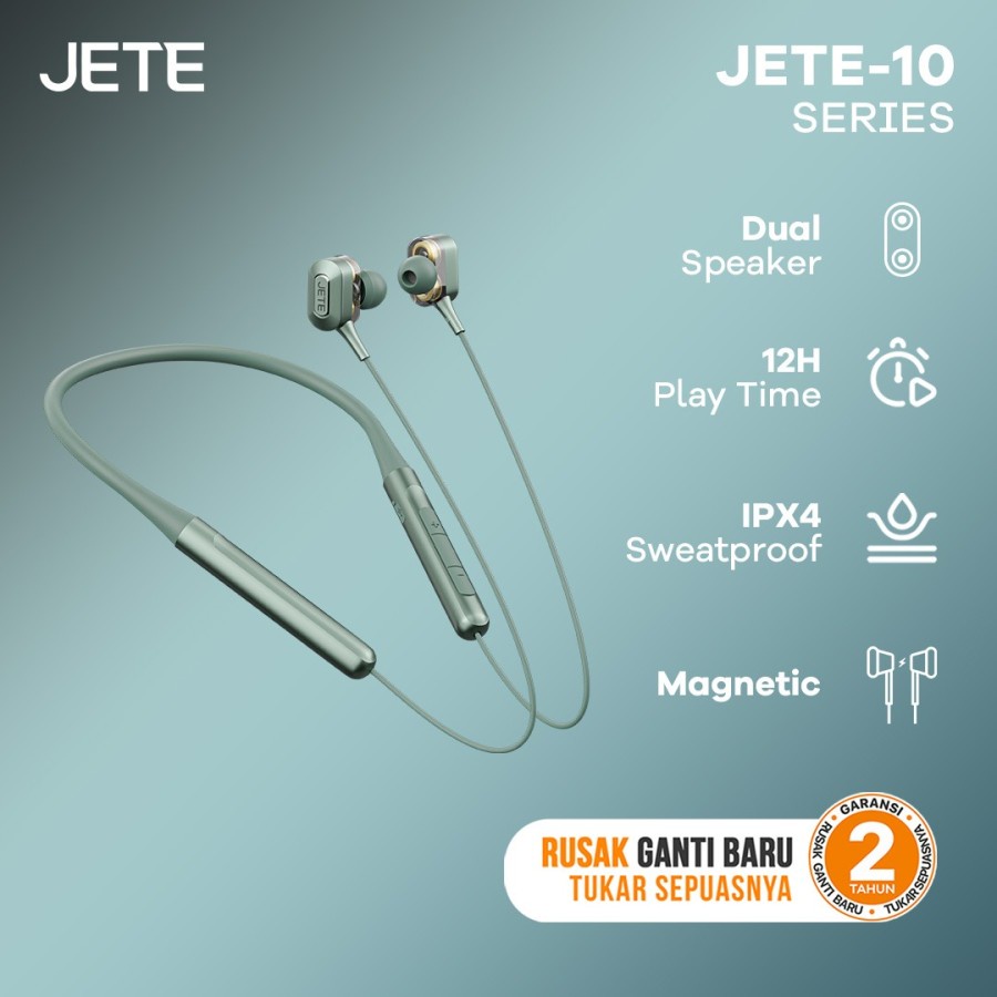 JETE 10 Pro Earphone Neckband Bluetooth Sport IPX4