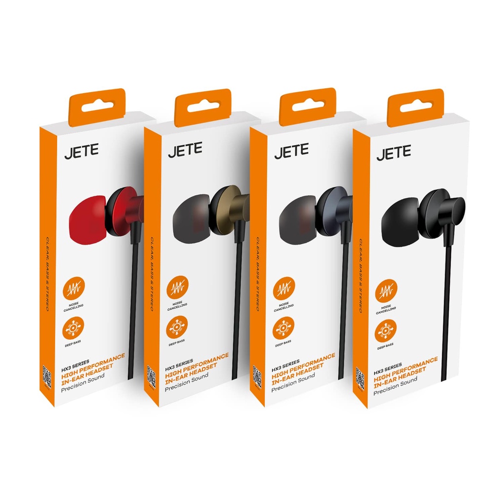 Headset Earphone JETE HX3 - Garansi 2 Tahun Rusak Tukar Baru