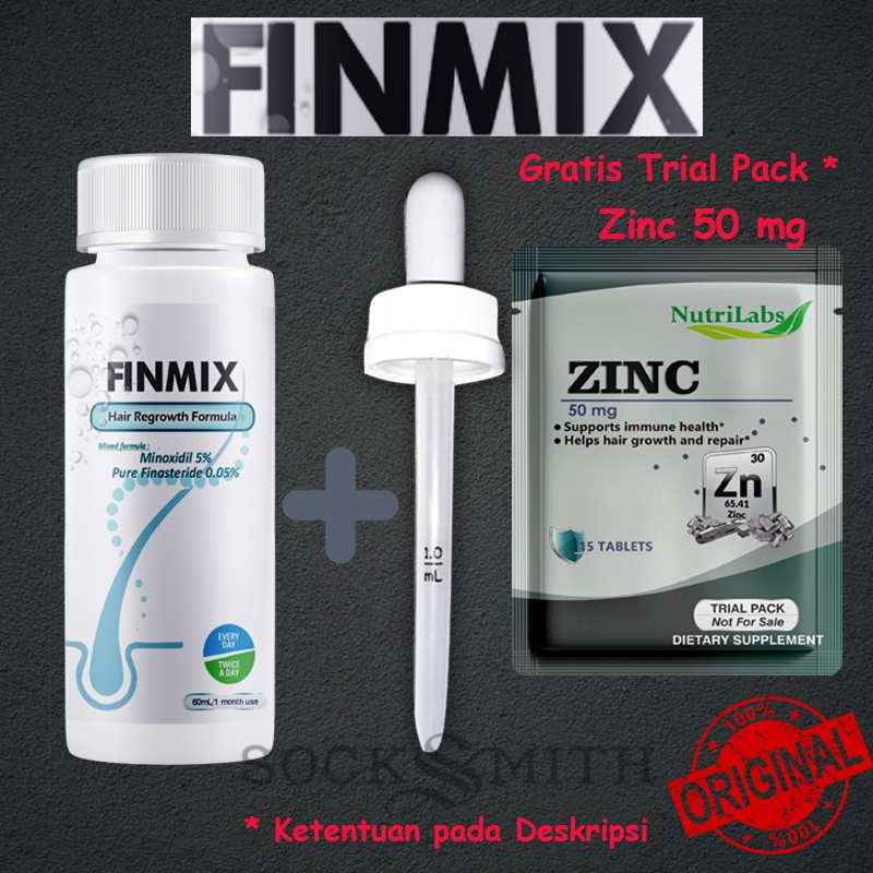 Finmix Pure Finas 0,05% Minoxidil 5% atau Kirkland Minoxidil 5% Liquid Hair Growth (100% Original By Costco)