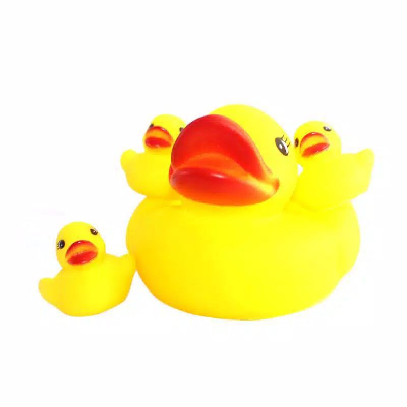mainan mandi bebek 4 in 1 mainan vynil bunyi bebek toys vinyl mainan bayi anak mandi set besar vb4