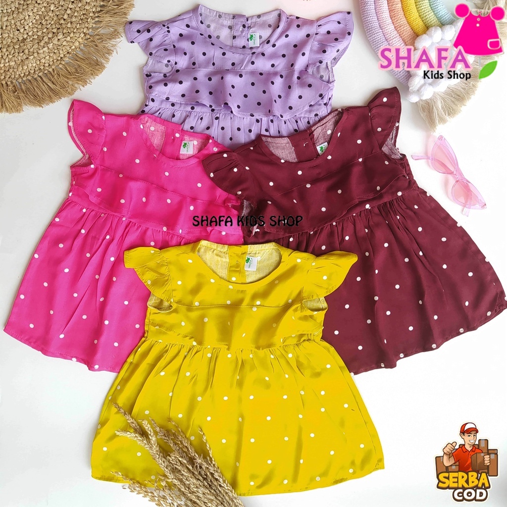 DRESS ANAK BAYI PEREMPUAN USIA 0 BULAN - 3 BULAN NEWBORN / BAHAN RAYON VISCOSE / BAJU PAKAIAN ANAK BAYI PEREMPUAN / RAYON VISCOSE