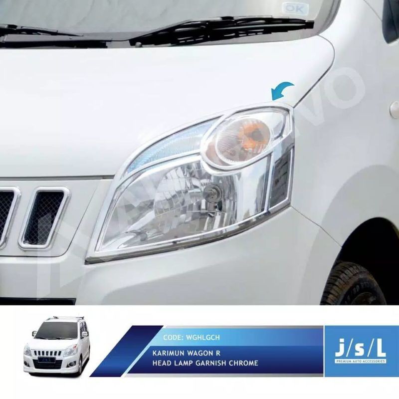 garnish lampu depan wagon R head lamp garnish chrome jsl