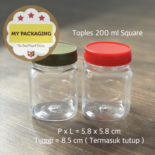 50pcs - Toples Sambal / Tempat Bumbu Saos &amp; Kecap 200 ml SQUARE (isi50)