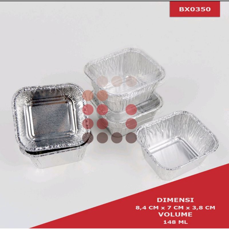 alumunium foil cup BX 0350 + tutup, macaroni schotel, klapertart
