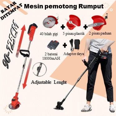 Alat Pemotong Rumput Elektrik Tanpa Kabel Portable Mesin Potong Rumput