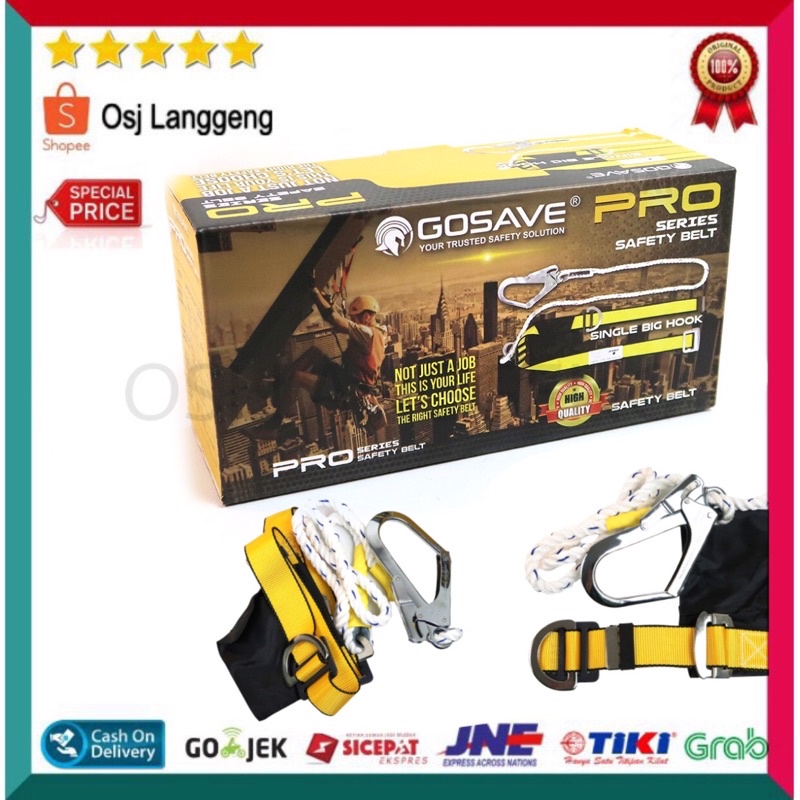 Sabuk Pengaman / Safety Belt Pro Single Big Hook GOSAVE