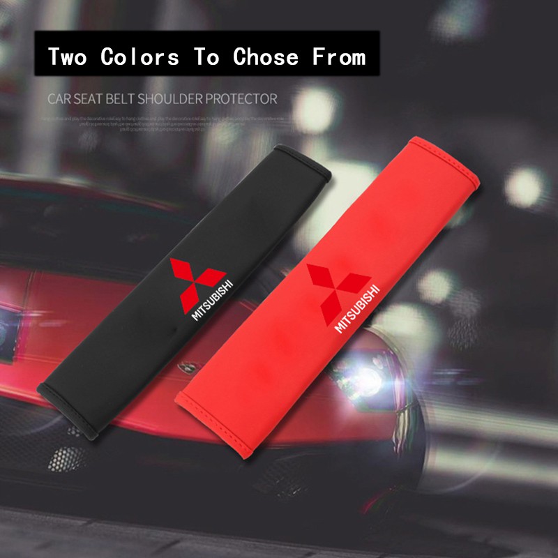 Cover Sabuk Pengaman Mobil Universal Bahan Kulit Untuk Mitsubishi Xpander Triton Lancer Evo Asx Mirage Outlander Grandis Pajero L200