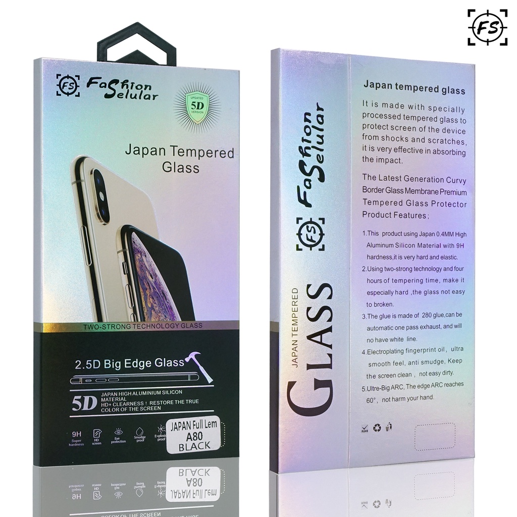 FS Japan Full Glue Tempered Glass Vivo Y 35 | T1 5G