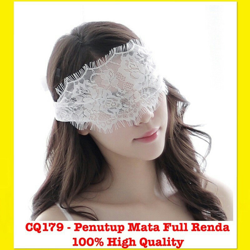 CQ179 - Penutup Mata Renda Full Sexy Lace Wanita Transparan Renda