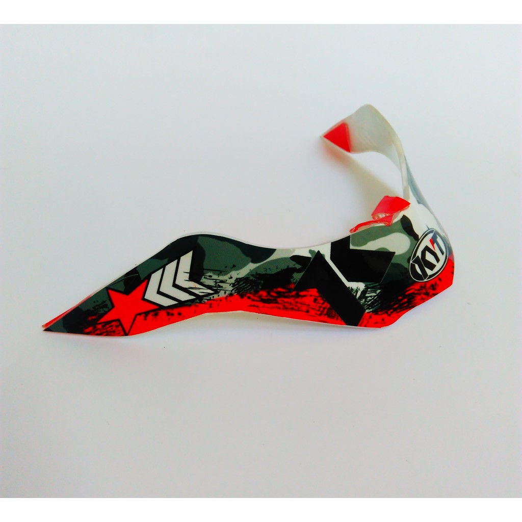 Spoiler Kyt R10 Seri 3 Red Black / Spoiler Helm Kyt R10 Series 3 Merah Hitam