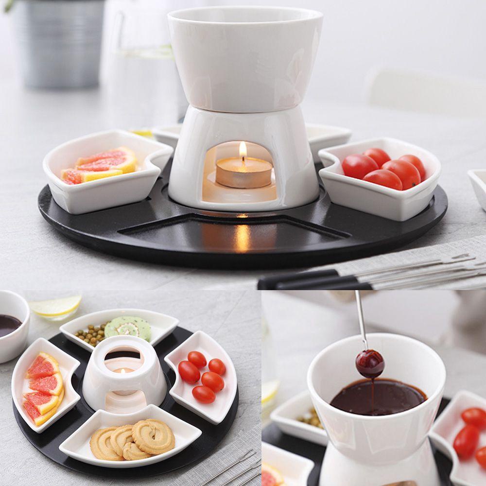 TOP Pot Putih Set Garpu Fondue