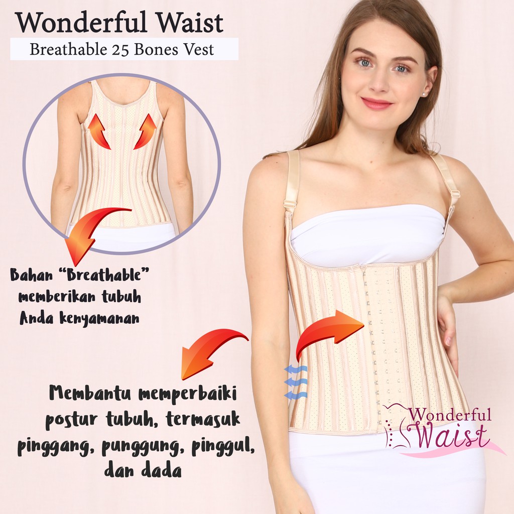 Korset Vest 25 tulang / Korset punggung / Korset Perut / waisttrainer / korset melahirkan / korset