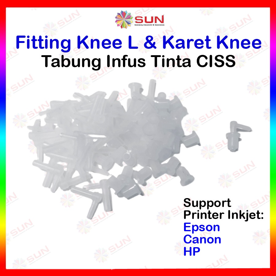 Fitting Knee Keni Printer / Knee Keni L / Karet Knee Nepple / Karet Nepple Tabung Infus CISS