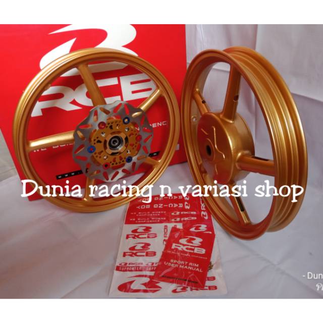 Velg RCB Mio m3 Mio z Xeon X Ride 125 Soul GT 125 Velg RCB SP522 palang 5 gold + piringan