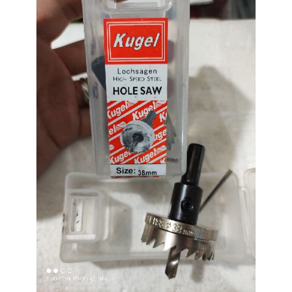 HOLE SAW BESI KUGEL HSS 38MM / MATA BOR LUBANG BESI HOLESAW KUGEL 38MM